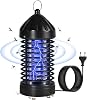 Electric Insect Killer Mosquito Lamp UV Mosquito Trap with Hanging Hook No Toxic Chemicals Waterproof IPX5 Fly Trap Electric Fly Catcher Insect Trap for Indoor and Outdoor Use Black