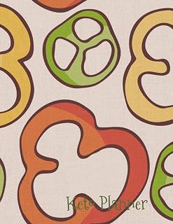Keto Planner: Track your water intake, female measurement trackers, shopping lists, daily goal setting and successful weight loss journey with this ... red, yellow and green pepper theme design.