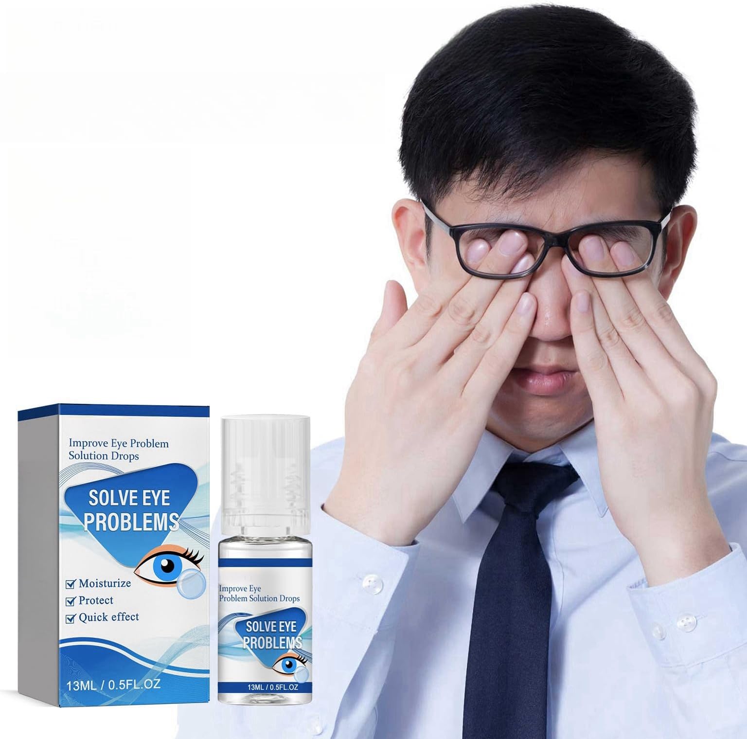 Myopia Eye Drops 13ml Refreshing Eye Drops, Alleviate Eye Fatigue, Reduce Eye Discomfort, Soothe Redness and Swelling, Clearer Vision Support, Gentle Eye Care, Eye Moisturization