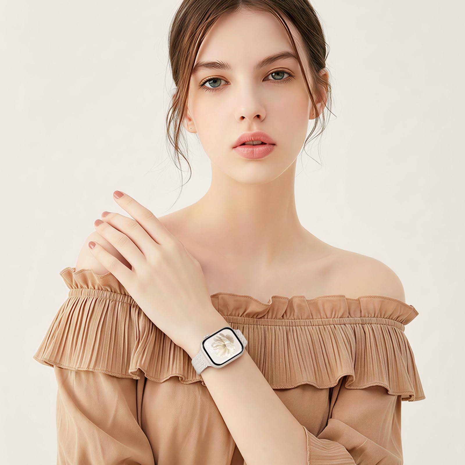 Slim Stretchy Band Compatible with Apple Watch Bands 40mm 41mm 42mm 38mm 44mm 45mm 46mm Women Men, Thin Elastic Nylon Sport Braided Solo Loop Magnetic Strap for iWatch Series 11 10 9 8 7 6 5 4 3 SE 2 — view 8