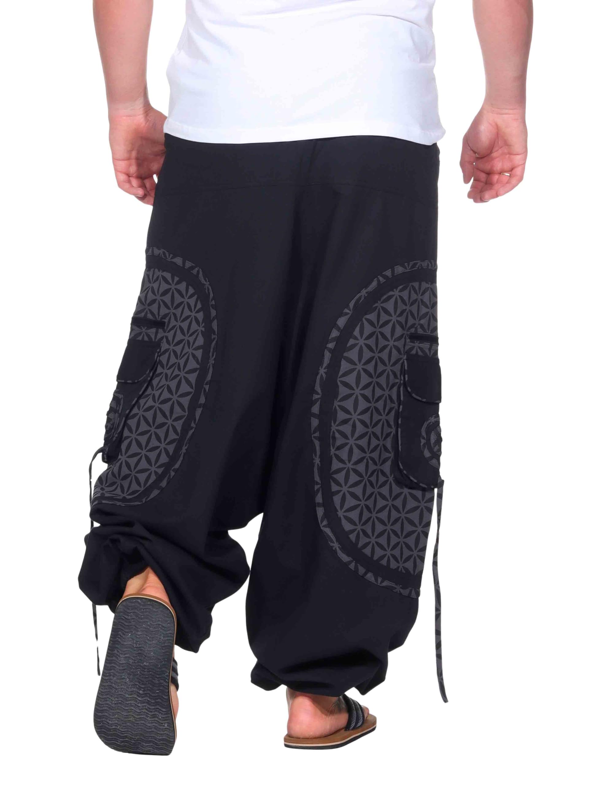 Kunst und Magie Trendige Haremshose Bunte Muster Goa Hippie Hose