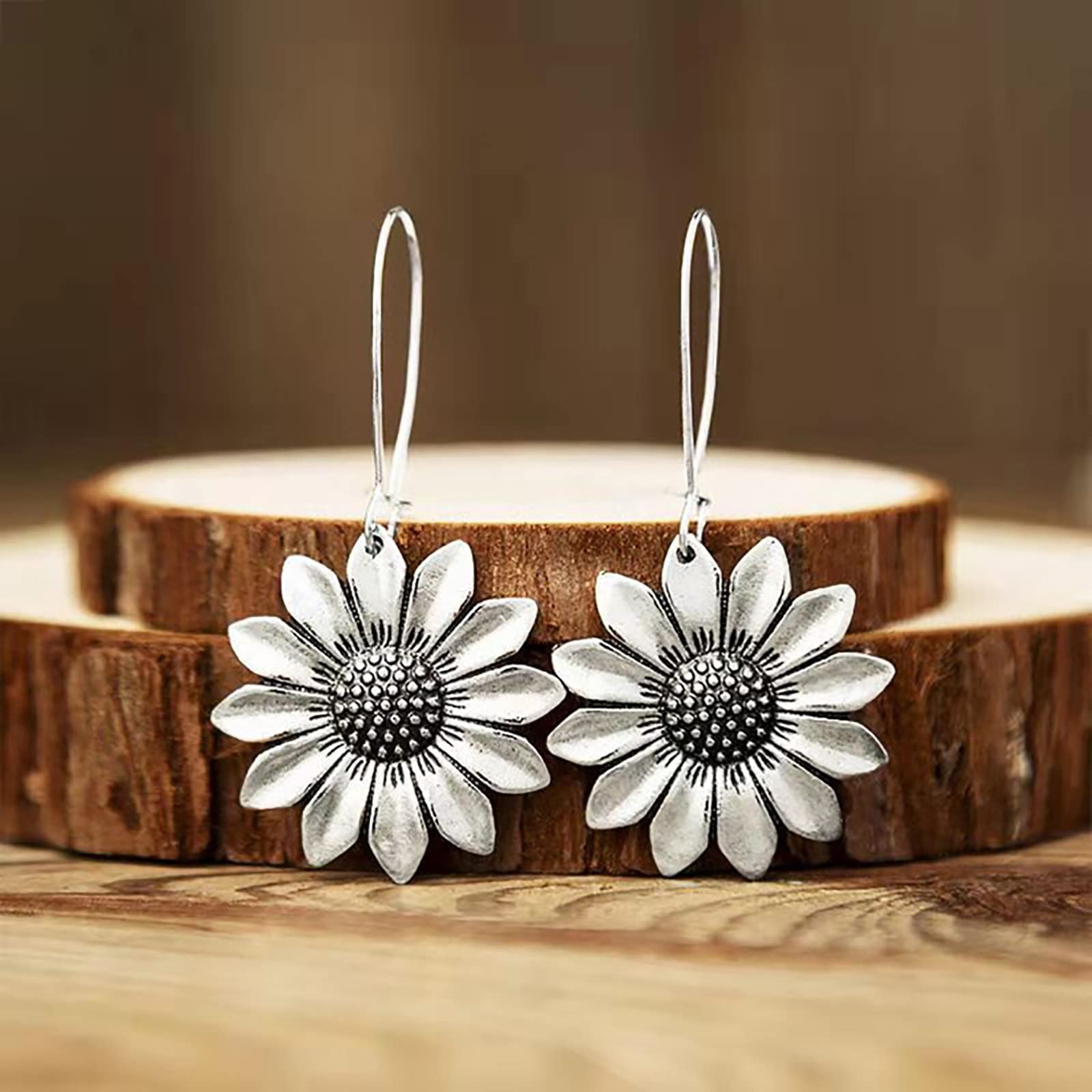 ■VINTAGE HOLLYWOOD■ Nature Daisy Earrings VH2435EA001M Polymer Clay Daisy Earrings Will Make You Feel in Nature
