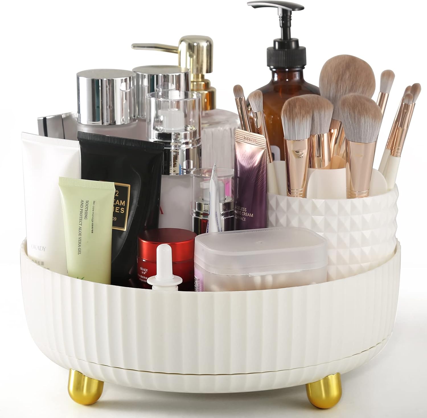 DOCMON Skin Care Organizer, 360 Rotating Makeup Perfume
