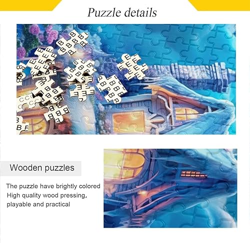 Miniatura 2 de Sky Cottage - Rompecabezas de 500 piezas para adultos, rompecabezas educativos de aprendizaje, juguetes familiares difíciles y desafiantes con bolsa