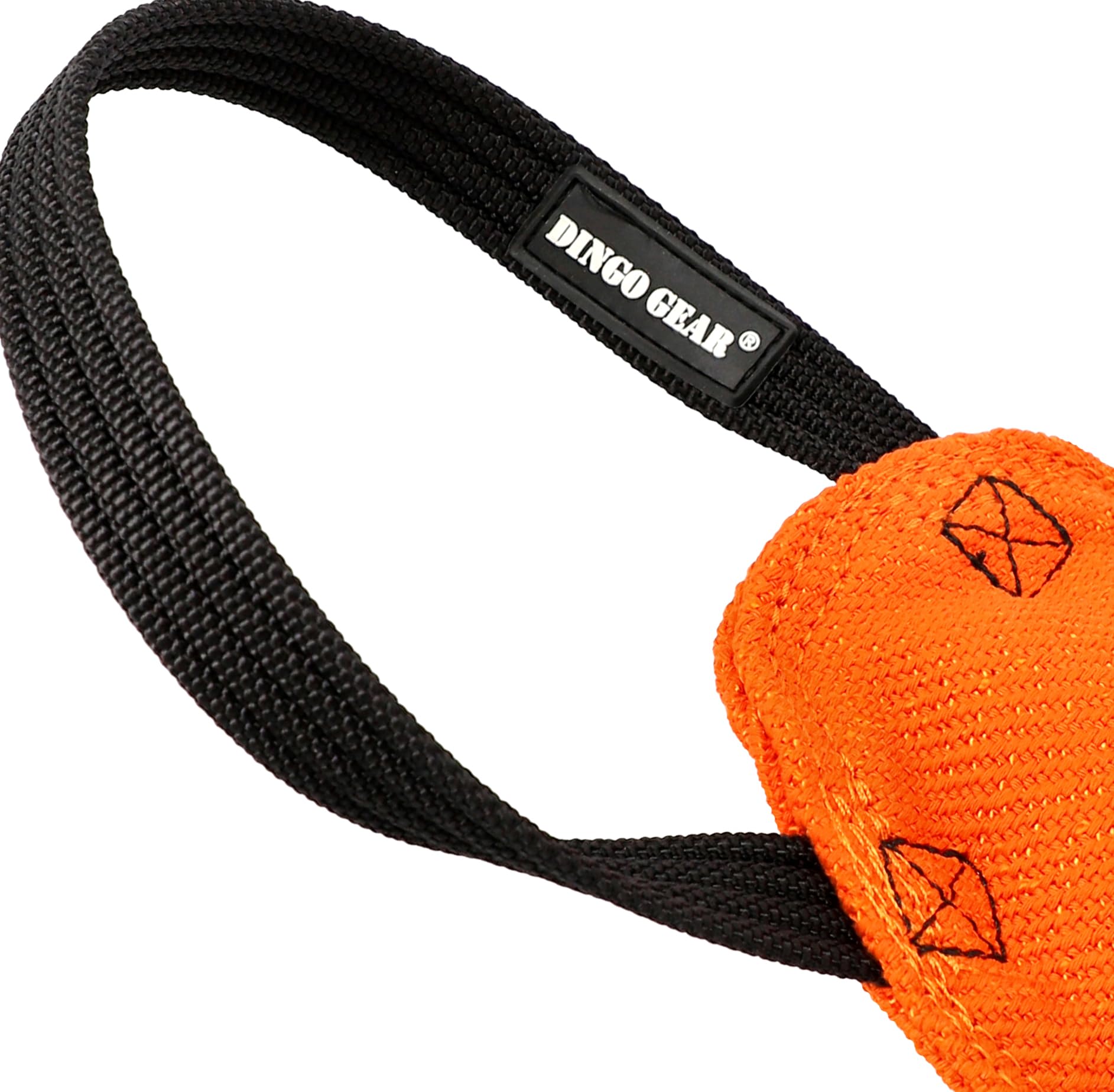 Dingo Gear Beißwurst 'Berta' mit 1 Griff, Orange, 14cm, 3cm Dicke | Nylcott-Material, IGP IPO Obedience, Schutzhund Hundesport, S00092