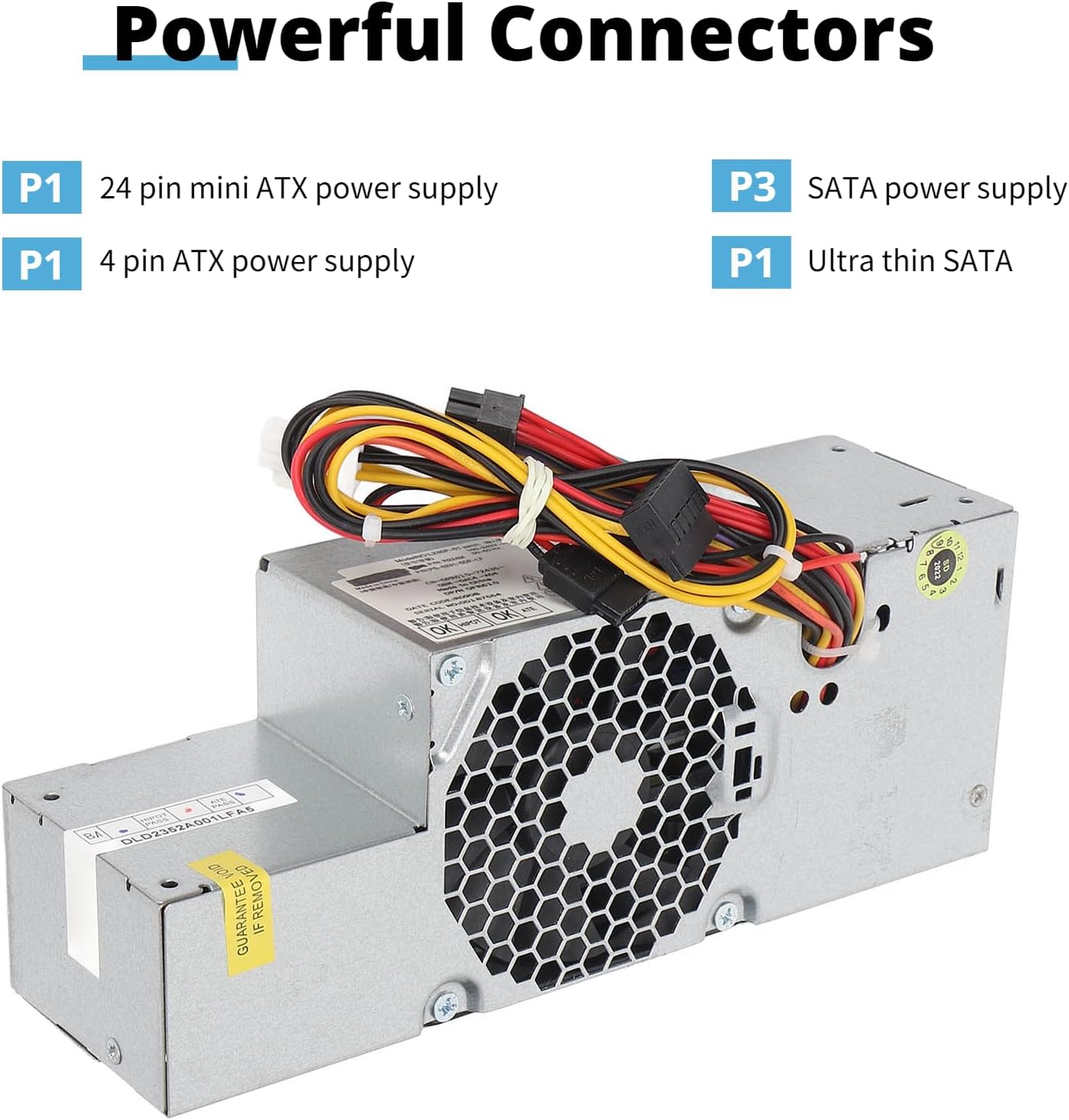 235W PC Power Supply, Quiet Cooling Fan Fully Modular Power Supply, Long Service Chassis Power Supply for OptiPlex 760 780 960 980 SFF AC 100 to 240V
