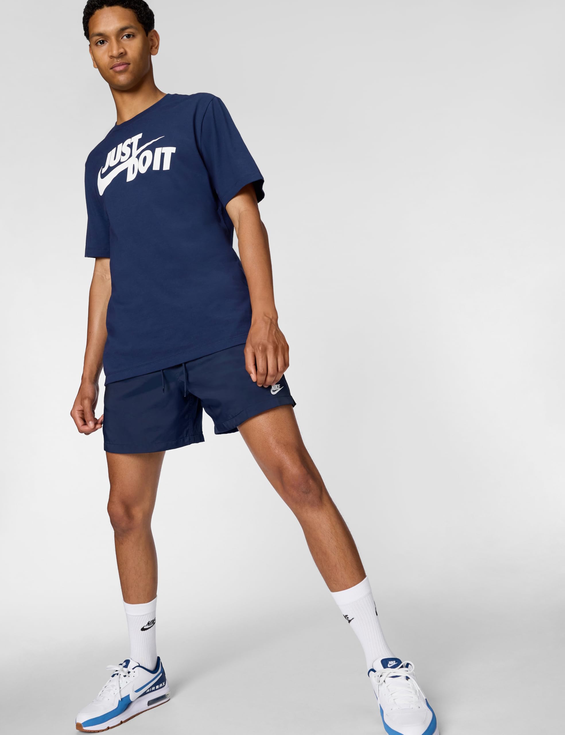 Nike Club Flow FN3307-451 Short tissé pour Homme, Obsidienne/Blanc, Taille S