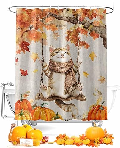 Miniatura 9 de Cortina de ducha de Halloween, diseño de rosas de calavera para Halloween, tela de poliéster impermeable, decoración de baño en blanco y negro,