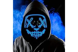 Halloween Mask LED Light up Mask for Festival Cosplay Halloween Costume Masquerade Parties, Carnival, Gifts
