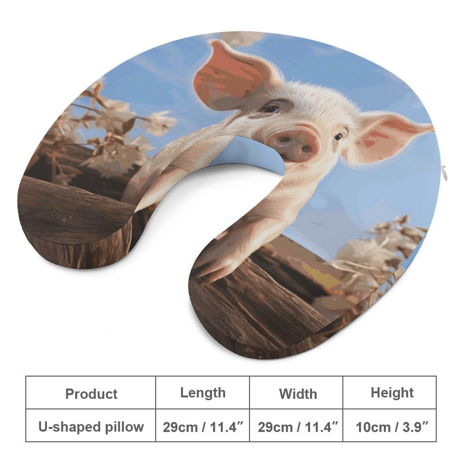 Almohada sonriente en forma de U, núcleo de almohada de espuma viscoelástica, cojín, proporciona apoyo para el cuello, almohada de viaje, adecuada para aviones, coches, hogares y oficinas.