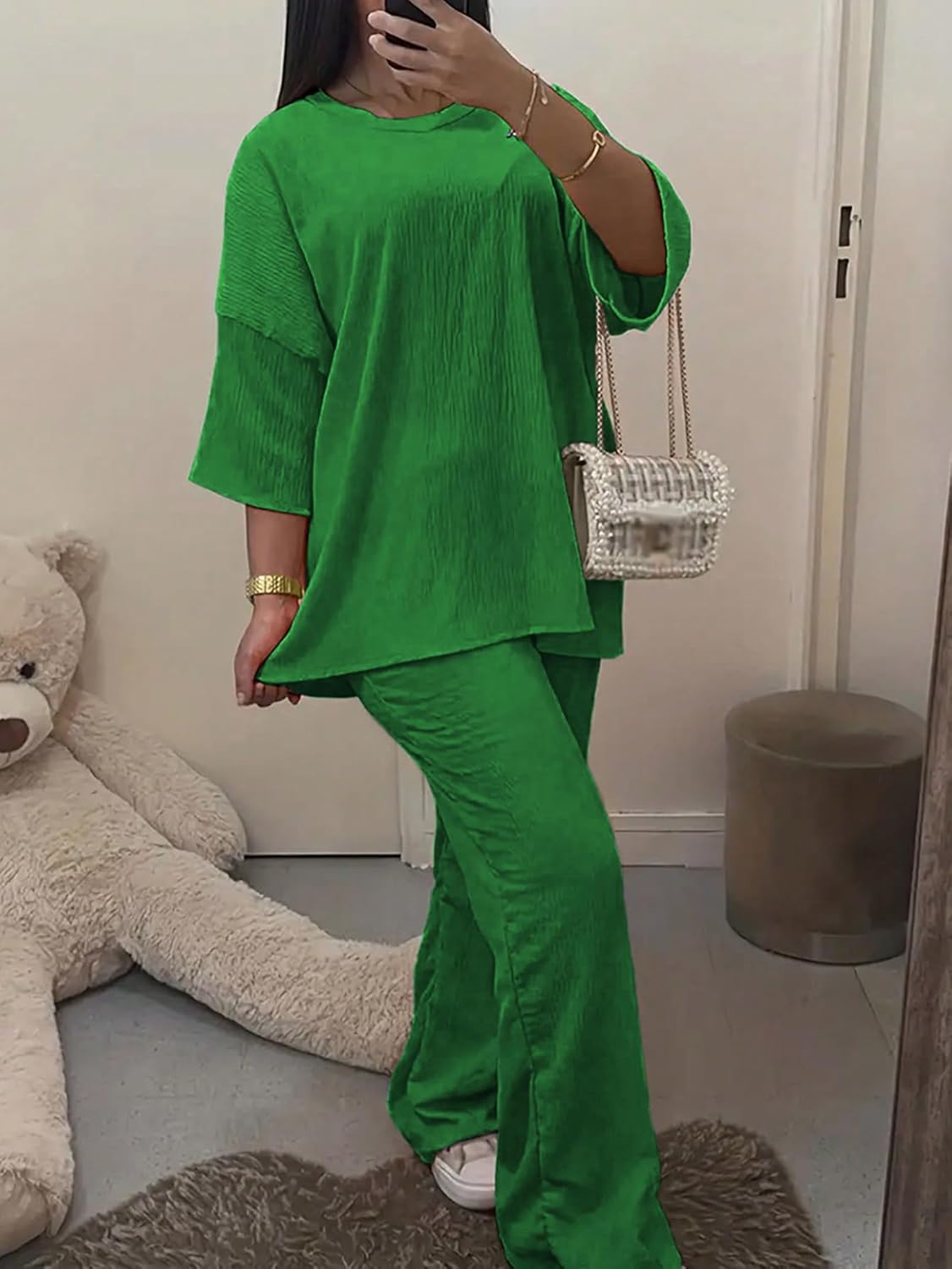 Nimsruc Two Piece Sets for Women Lounge Set Matching Sweat suit - Image 3