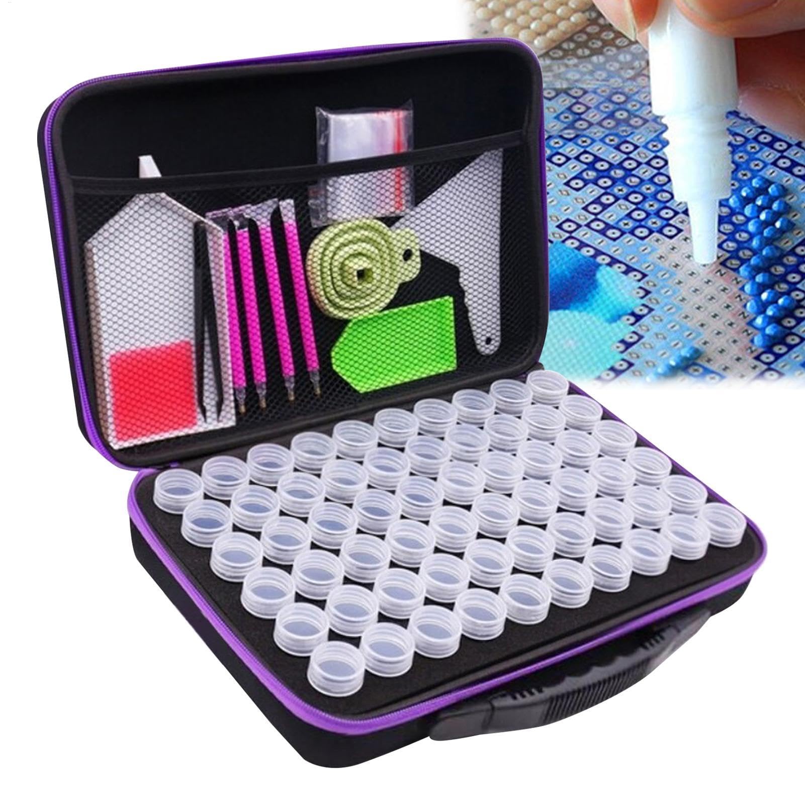 Boîte de rangement de perles 60 emplacements et organisateur de fournitures loisirs créatifs