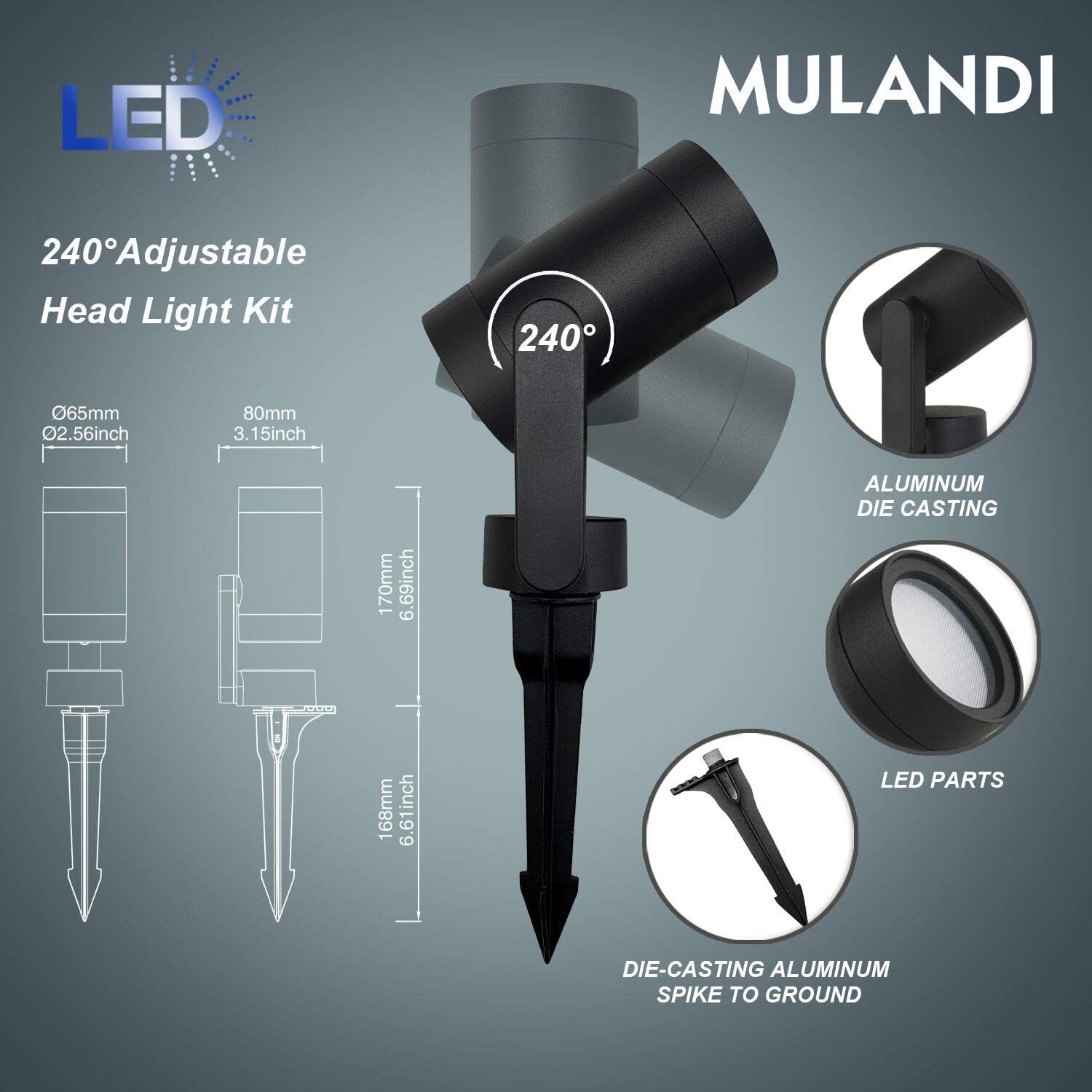 Best Cyber Monday 🔥 MULANDI LED Landscape Spotlight Lights Outdoor, 10W TUYA App Control 12V W+RGB Color Low Voltage Yard Flood Lights with Transformer, Ground Stake Lawn Light Pathway Lights for Garden Patio (3 Pack)