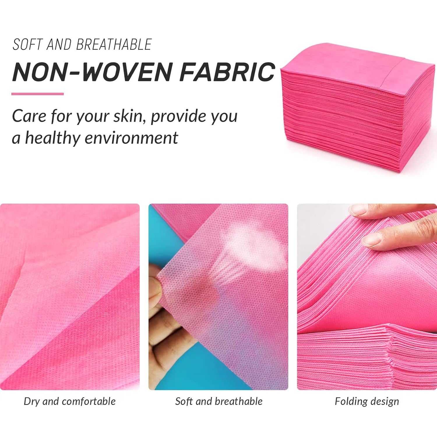 KUDIZE Disposable Non-Woven Bed Sheet (31 x 72 Inch) for Hospital, Hotel, Clinic, Spa, Travelling, Saloon, Saunas, Tattoo and Outing for Man, Woman, Elderly and Baby Care. (Pink, Pack Of-100) - Image 7 thumbnail