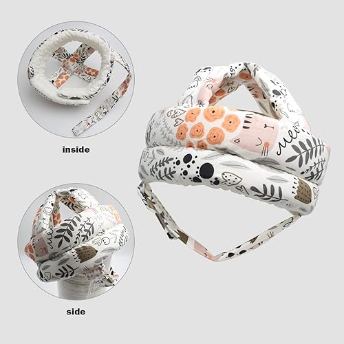 Miniatura 4 de Protector de cabeza de bebé, casco de bebé para gatear, caminar, sin golpes, cabeza de seguridad ajustable para caminar, jugar (gato)