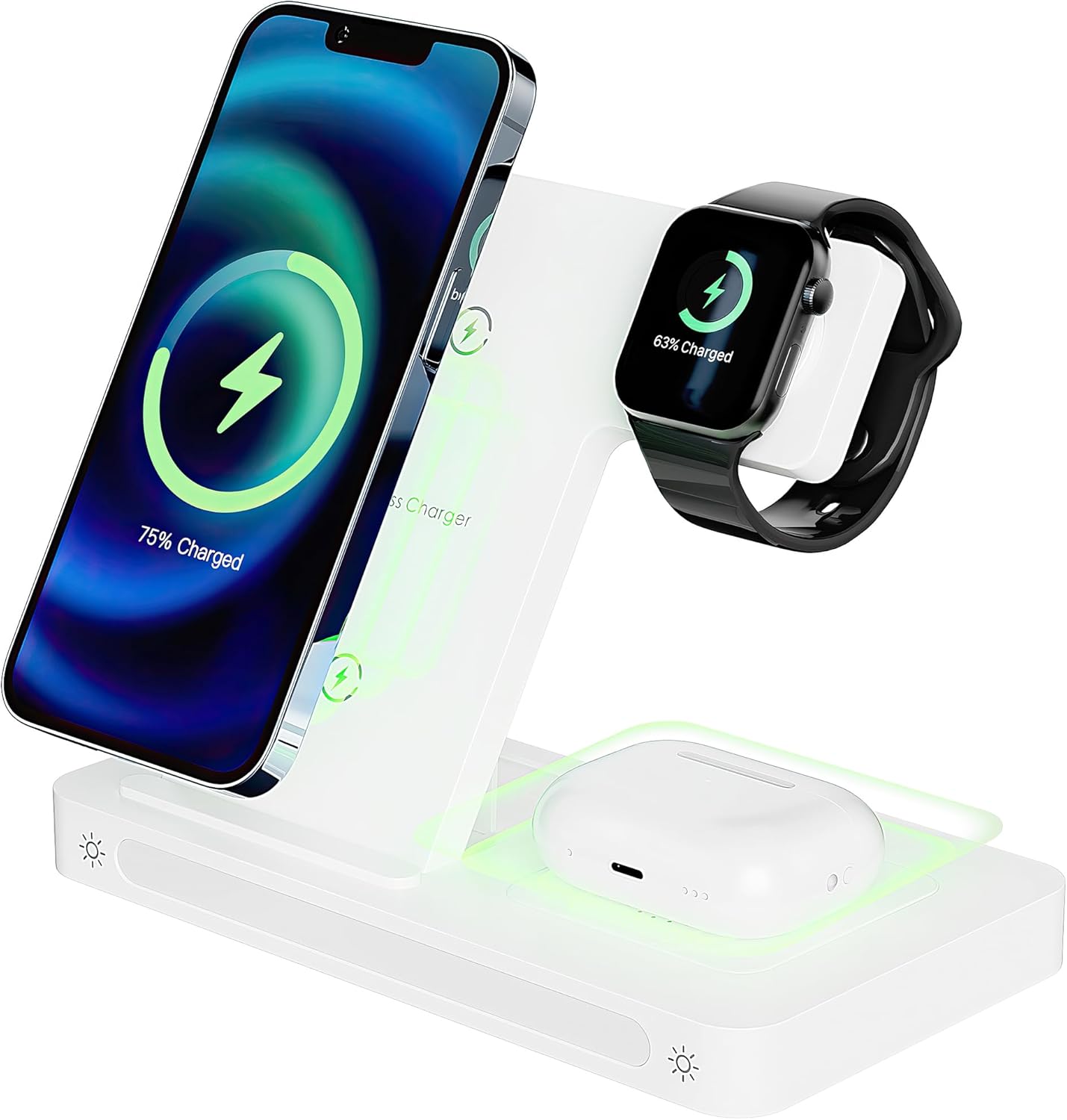 Wireless Charger, 3 in 1 Charging Station Apple, 18W Fast Wireless