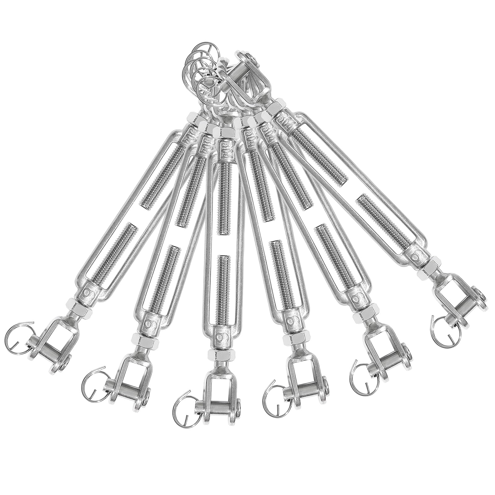 Stainless Steel Turnbuckles - 6 Pack M6 -17