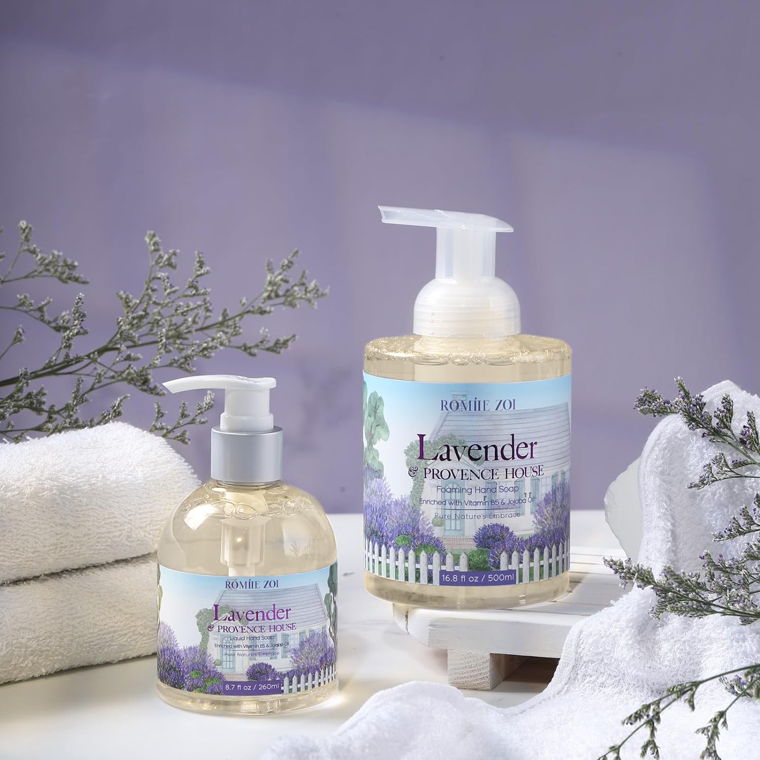 ROMIIE ZOI Liquid Hand Soap with Gift Box - Lavender Rosemary- 260ml/ 8.7 fl.oz - Image 4