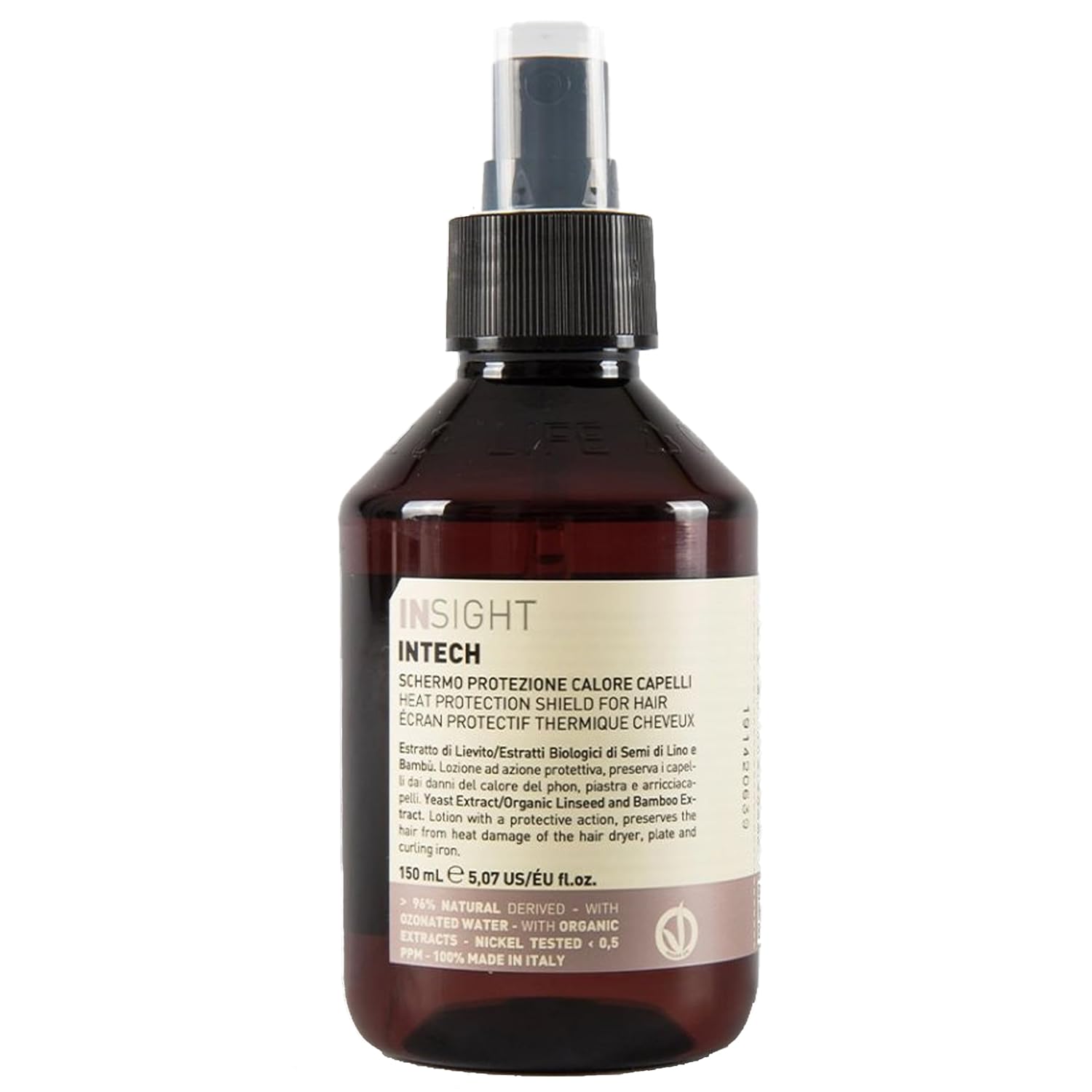 Insight Intech Heat Protection Shield with Yeast, Organic Linseed & Bamboo Extracts for Thermal Defense, 5.1 Fl. Oz. / 150 mL