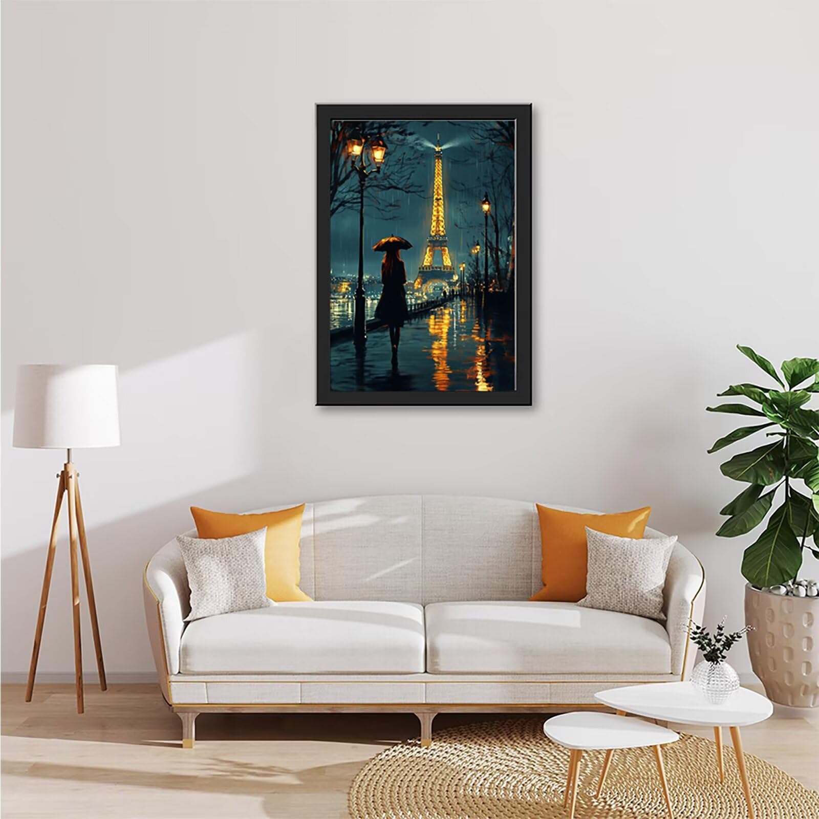 Wieża Eiffla kobiety malarstwo numeryczne dla dorosłych, kobiety malarstwo numeryczne, DIY aktywność ręczna dla dorosłych, paint by numbers z pędzlami i farbami akrylowymi, obraz do dekoracji ścian