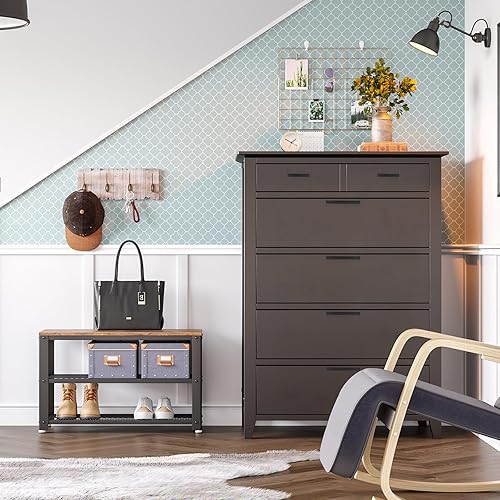 Miniatura 7 de Peaha Paquete de 10 tiradores de gabinete con borde de dedo, tiradores de cajón negro mate para cajones de 3 pulgadas (2.992 in) con agujeros