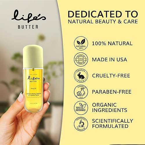 Miniatura 4 de Life's Butter Aceite corporal con aceite de jojoba, aceite de almendras dulces, aceite de girasol, aceite de semilla de uva para cicatrices y