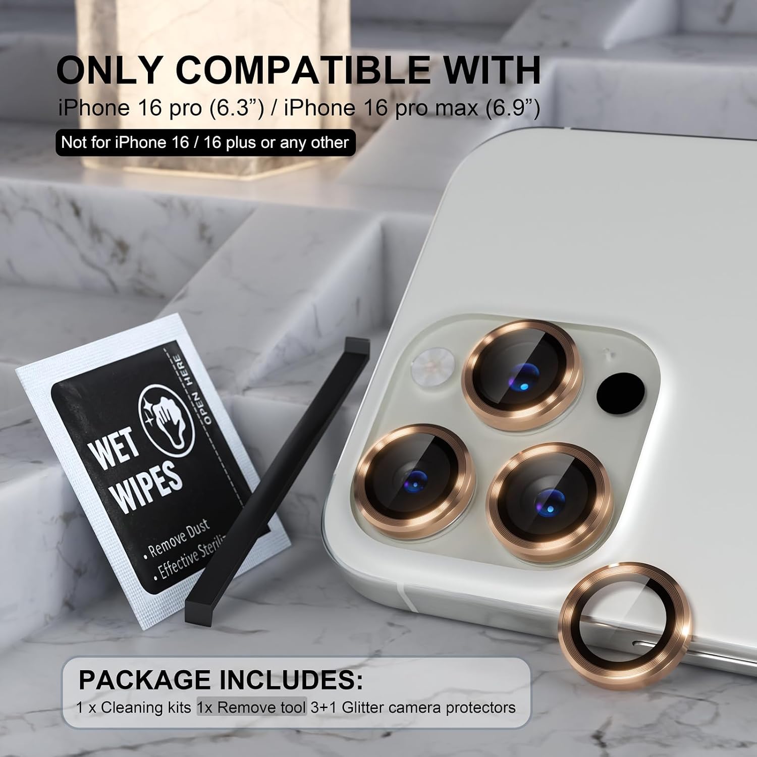  for iPhone 16 Pro/iPhone 16 Pro Max Camera Lens Protector thumbnail