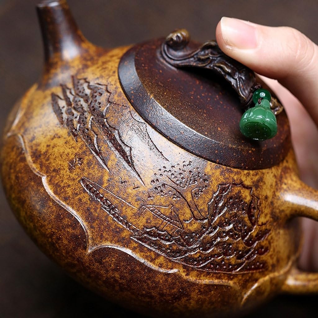 ENGENDER Théières Théière Chinoise Rétro Ruyi Guanshan, Infuseur À Thé Kung Fu for La Maison Theiere Fonte