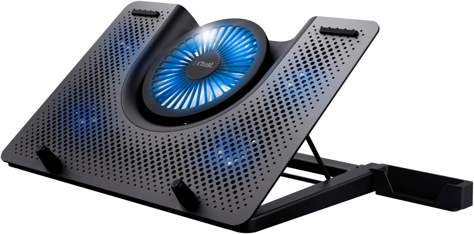 Trust Gaming GXT 1125 Quno Laptop Cooling Stand Laptops up to 17.3 inch, 5 Blue Illuminated