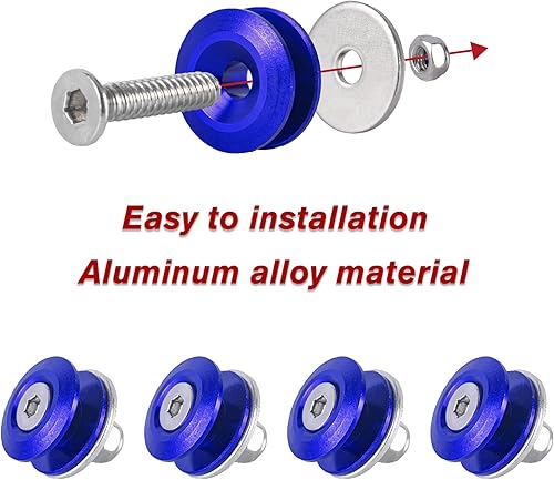 Miniatura 3 de SINGARO Kit de cierre de liberación rápida para maletero de parachoques, 4 piezas de sujetadores de parachoques delantero trasero compatible con