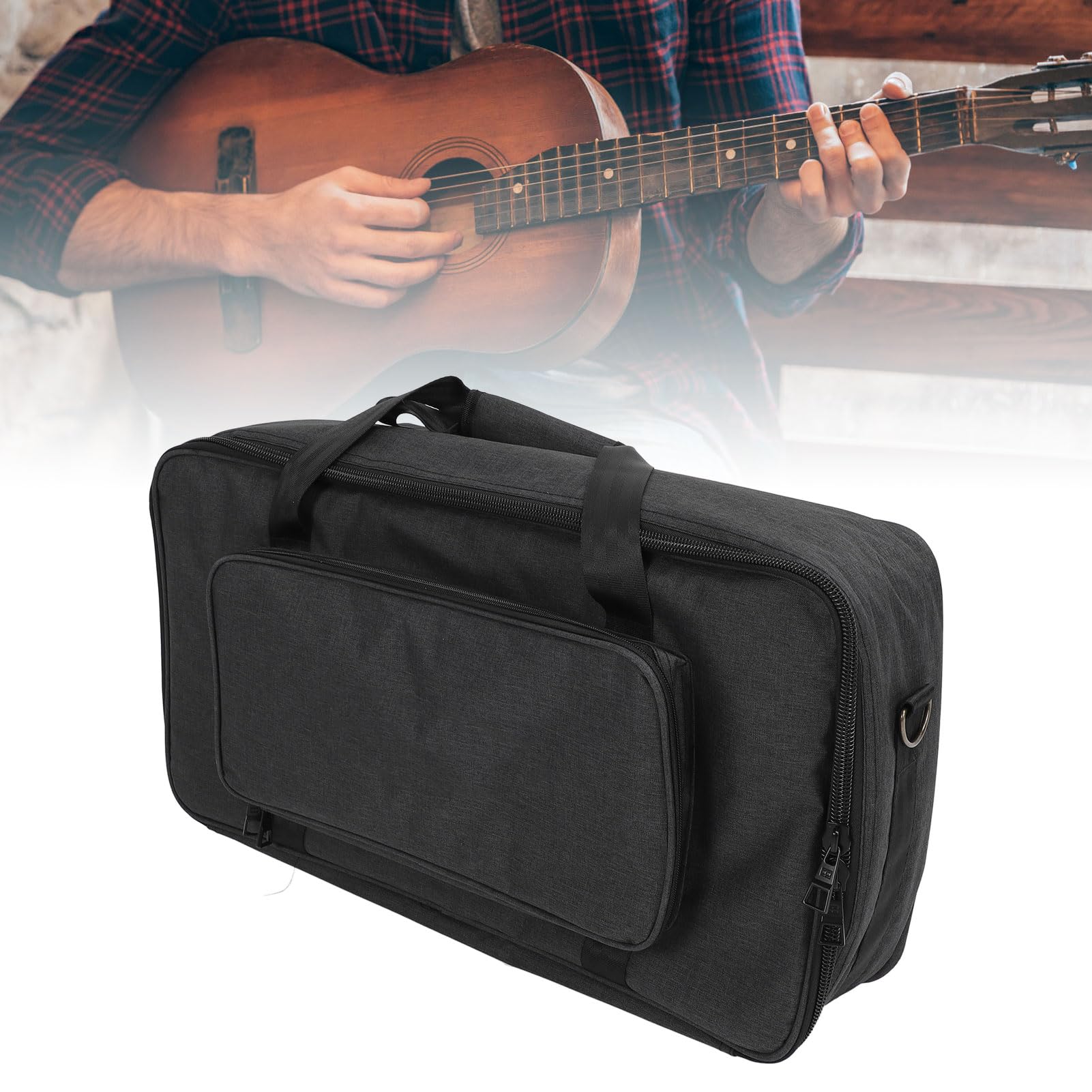 Bewinner Bolsa de Transporte para Pedalera de Guitarra de Tela Oxford, Almacenamiento Práctico para Pedales de Efectos, Viajeros