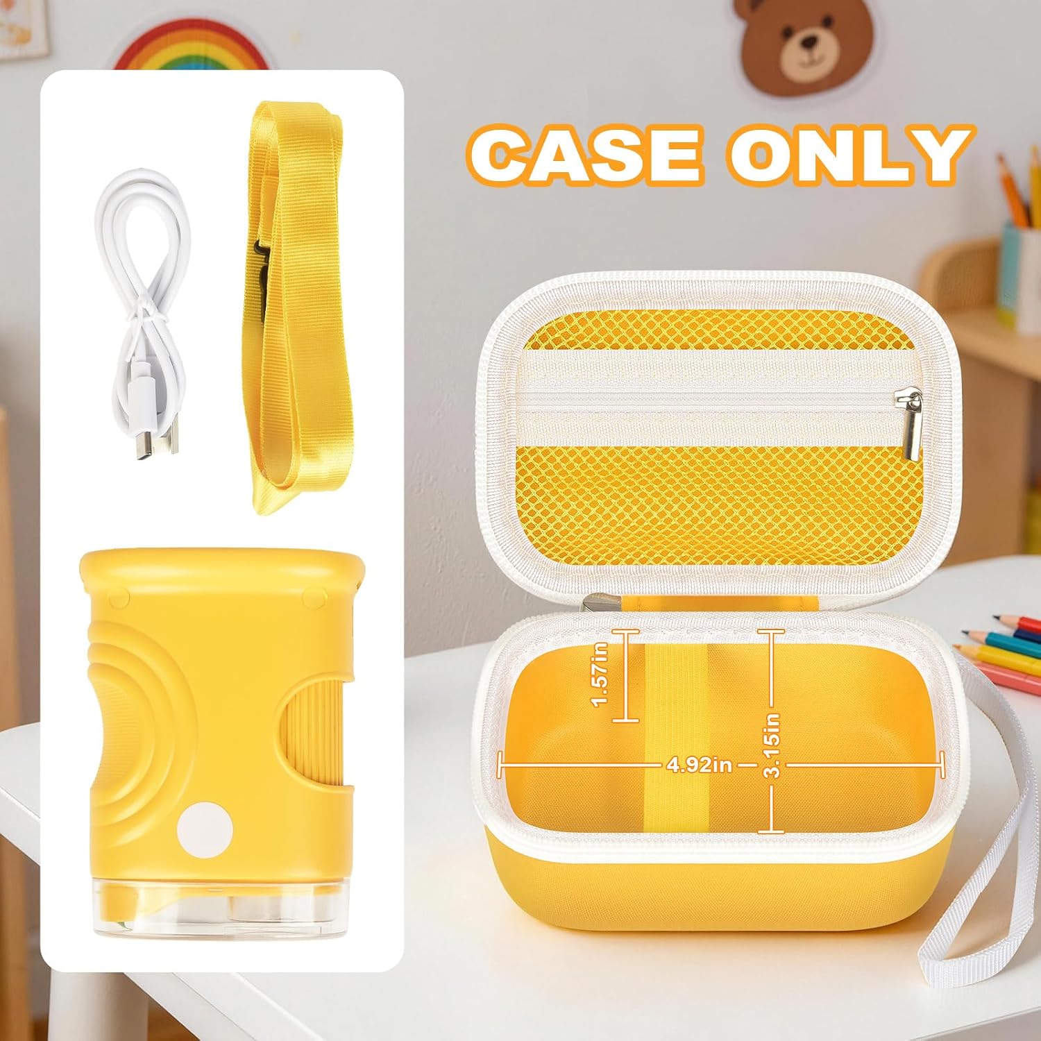 ANKHOH Handheld Microscope Case for Edubini for BEBANG and for BMDSAE | Protective Organizer for Digital Kids Pocket Miniscope and Accessories for School Home Science Learning (Box Only)