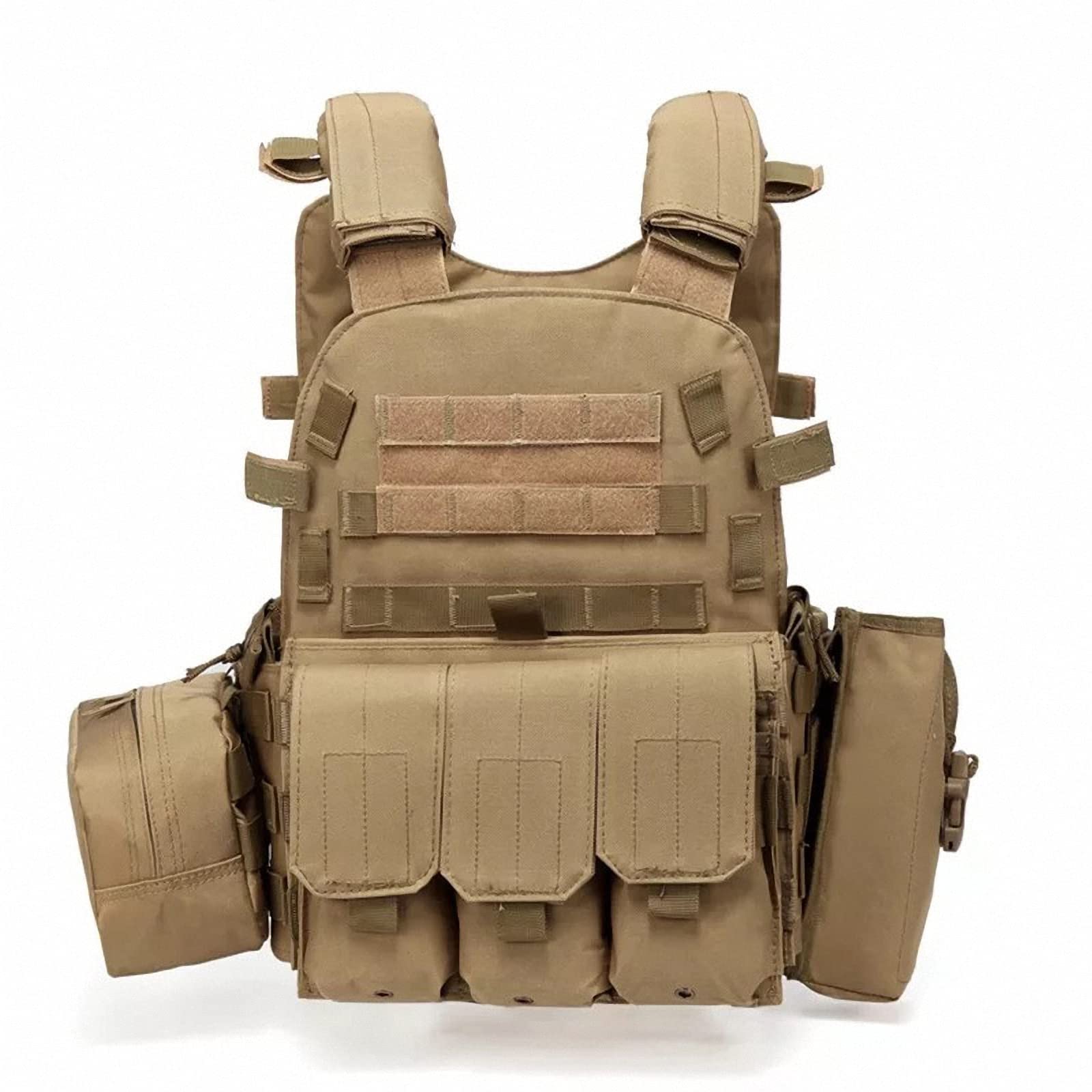 Gilet tattico,platecarrier Combinato Campo Assalto,Pettorina Paintball Airsoft,Maglia CS effettivo Allenamento all'aperto-Army Fans,Gioco di Sopravvivenza,Caccia,Pesca