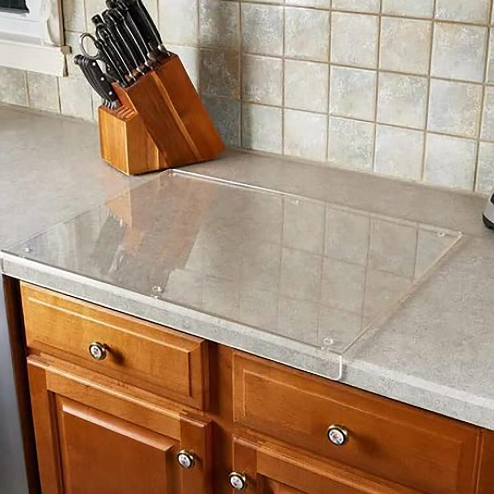 Planches à découper en acrylique antidérapantes et transparentes pour comptoir de cuisine avec lèvre, gadgets de maison et de restaurant, pour comptoirs, plans de travail, protège le nouveau granit