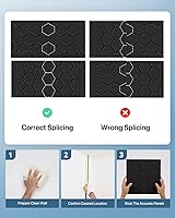 Vista 8 de Kuchoow Paneles de pared insonorizados, paneles autoadhesivos a prueba de sonido para paredes, paquete de 12 paneles de absorción de sonido de alta