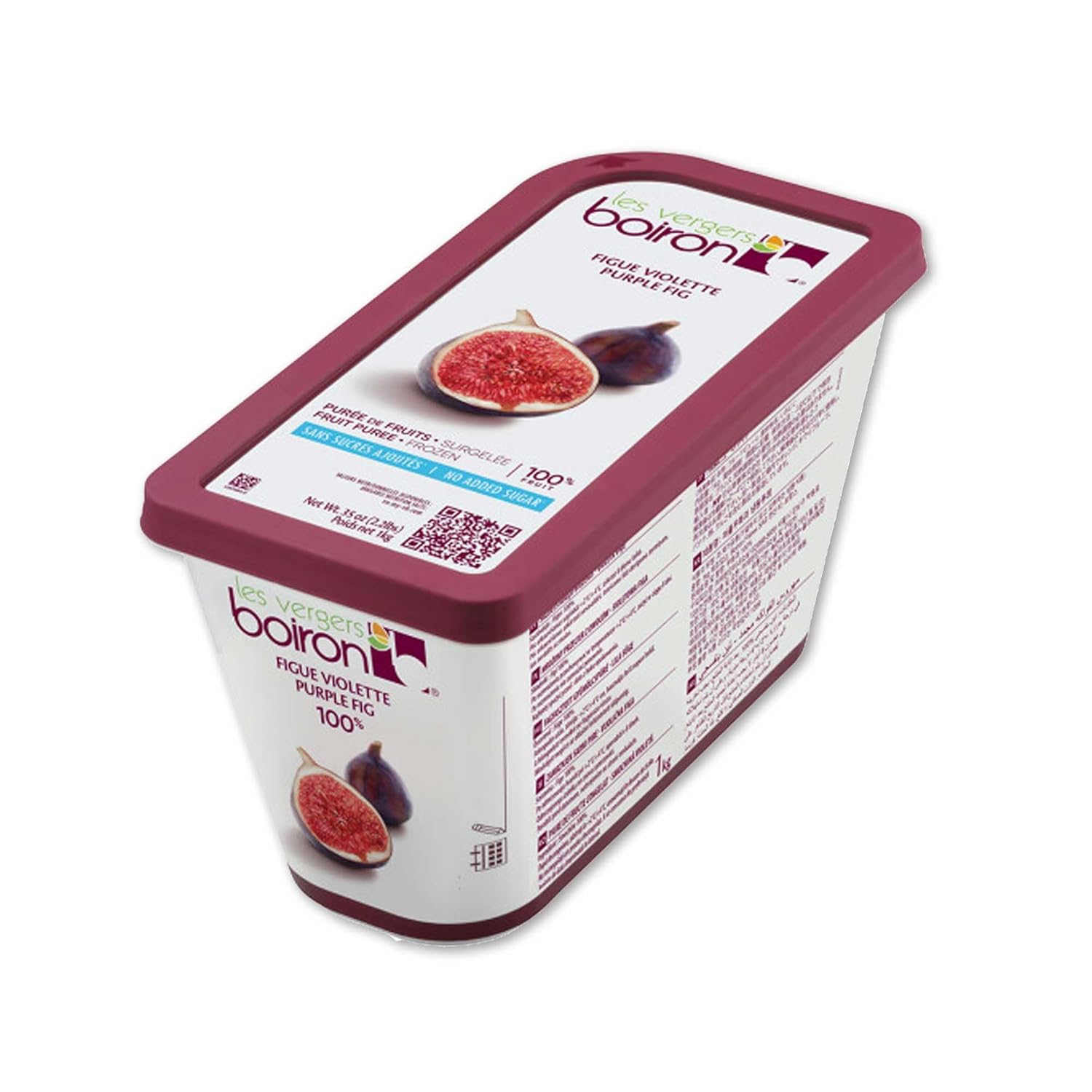 Fig Fruit Puree - Frozen - By Les Vergers Boiron - 100% Fruit - 2.2Lbs - Kosher