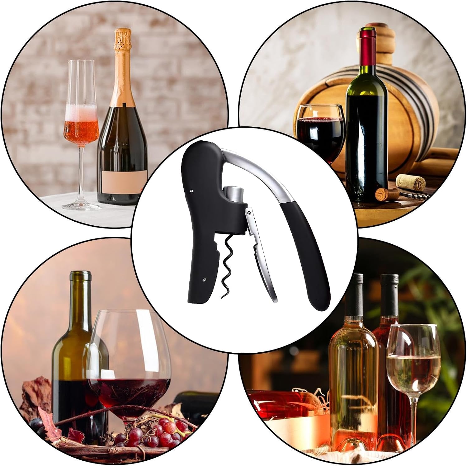Cork Screw Wine Opener Heavy-Duty Kitchen Gadget
