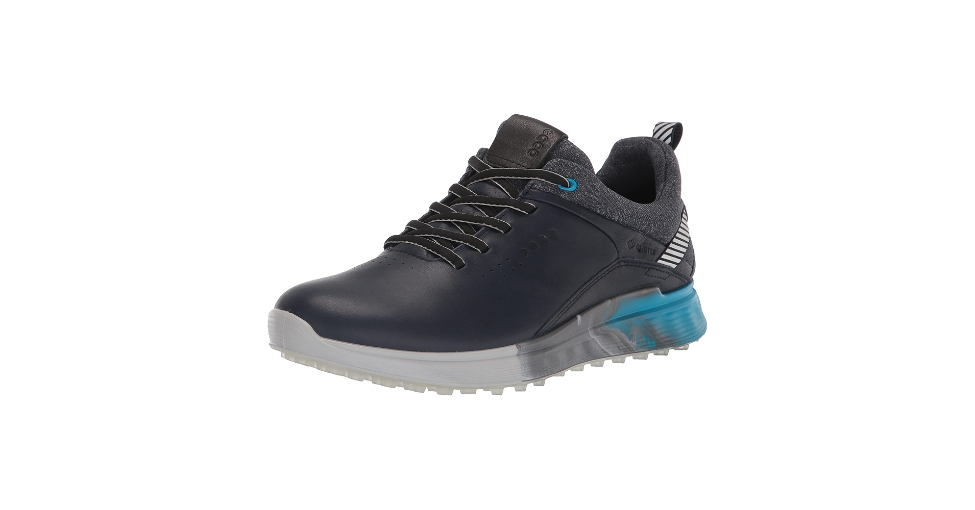 ECCO ブラック スパイクレスゴルフシューズ 40 ecco S-THREE ECCO Golf S Three メンズ レザーGore-Texゴルフシューズ | ブラック