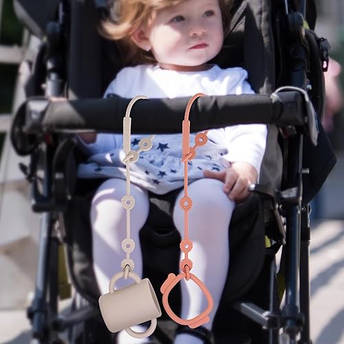 Miniatura 4 de Correas de juguete para bebé, clips de silicona para chupete, correas ajustables de silicona para cochecitos, silla alta, cunas, cestas colgantes,