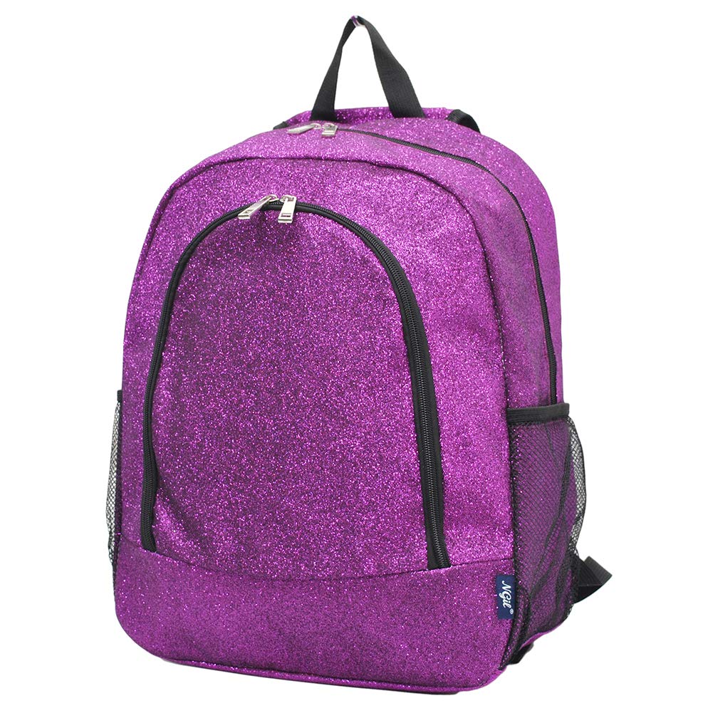 NGIL Canvas School Backpack (Glitter-Purple)