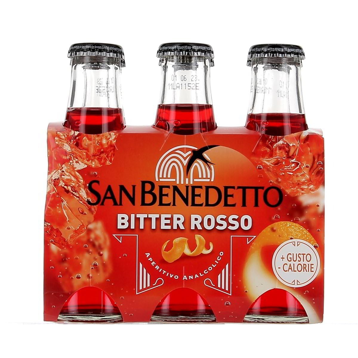 Italian Gourmet Bundle 48 x 100 ml Bitter Rouge Apéritif Sans Alcool + Italian Gourmet Polpa, 8 Packs de 6 Bouteilles, Boisson Rouge Gazeuse Saveur Amère et Agrumes