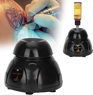 Tattoo Ink Shaker, Tattoo Pigment Ink Vortex Mixer Electric Shaker Stirrer Vortex Paint Mixer For Nail Tattoo Ink Polish Shaker Vortex Mixer Gel Vortexer Mixer Black 100‑240v(US)