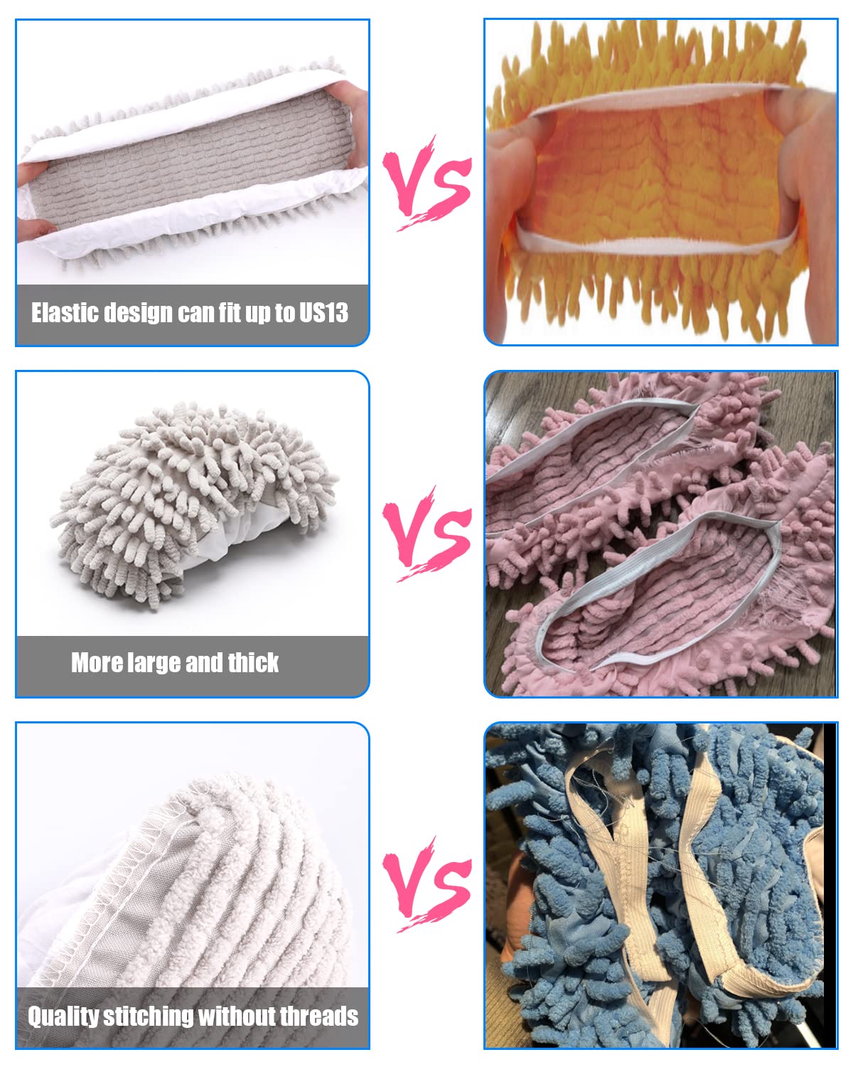 8 Pcs Mop Slippers Socks Floor Cleaning,Microfiber Shoe Covers dust Washable Reusable for Woman Man House Kitchen (Grey) image 5