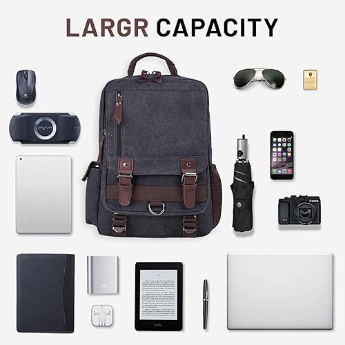 Miniatura 7 de Mygreen bolsa cruzada de lona, mochila de viaje