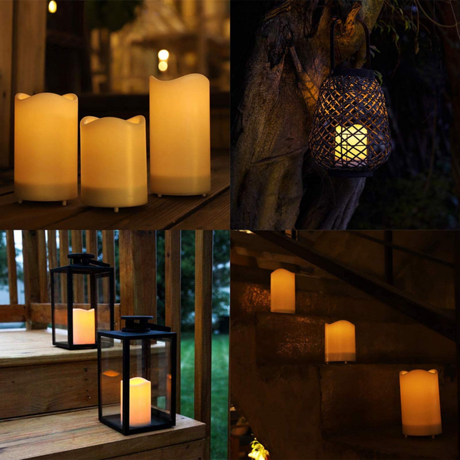 Confezione da 10 Candele a lume di Candela a LED Senza Fiamma, lumini a LED tremolanti Senza Fiamma, Durata della Batteria a Lunga Durata, Corpo Base Champagne, aggiornamento della luminosità