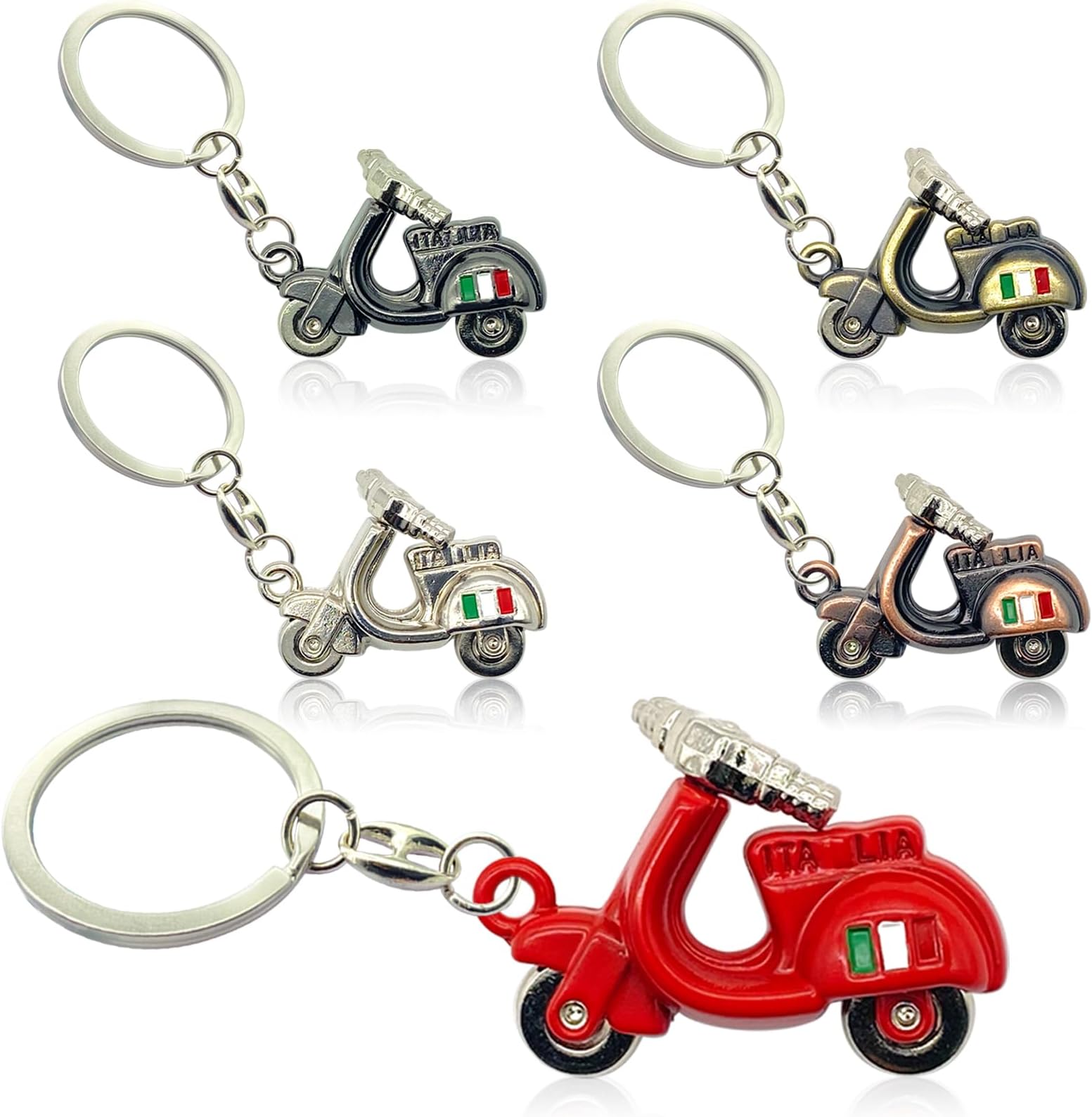 Accessories for Vespa - Fun Italian Keychains for Vespa Scooters (Multiple Colors)