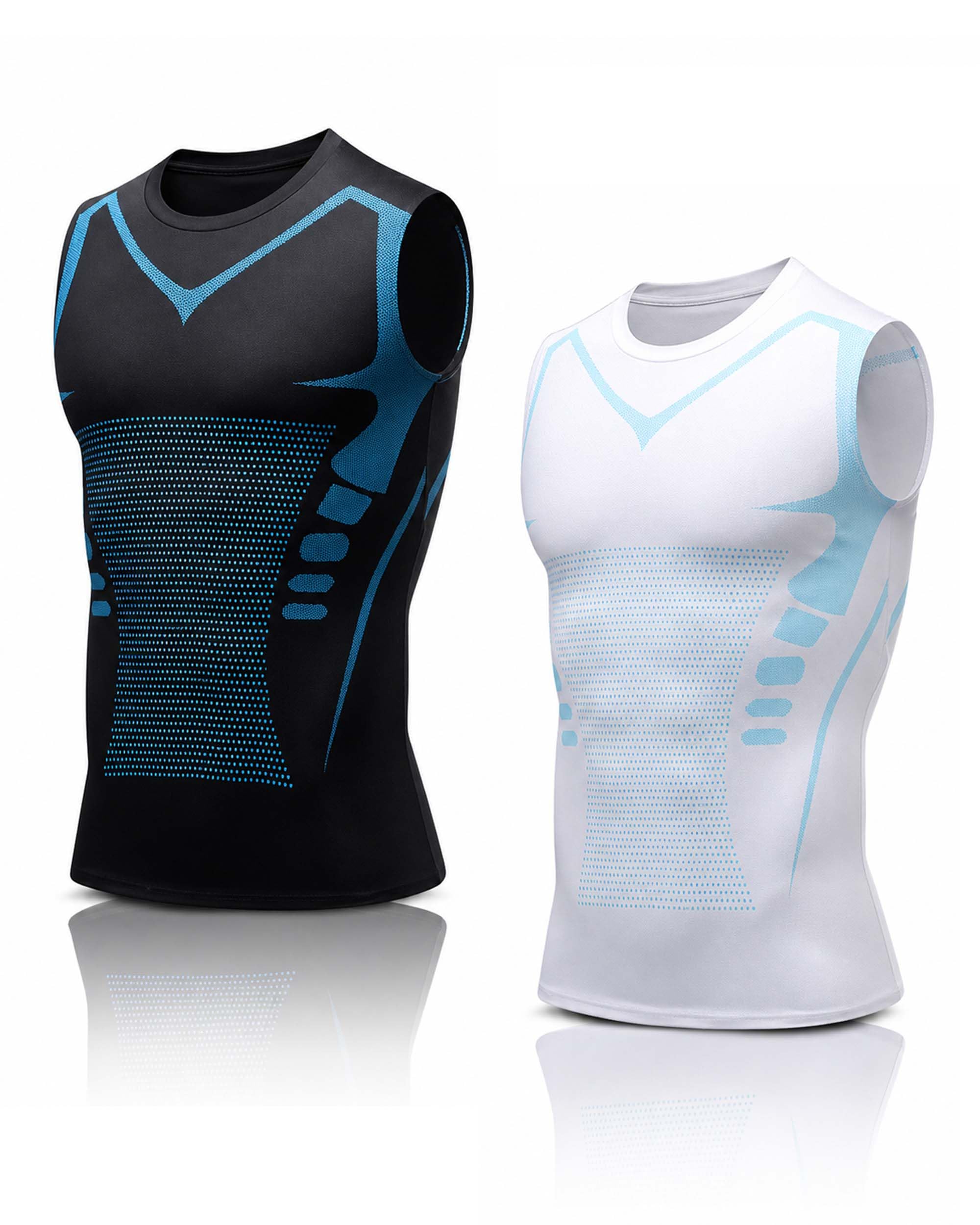 Shirt for Men, Slimming Body Shaper Vest, High Elasticity Tummy Control, No Rolling Edges,Breathable, Sweat-Wicking for Gym