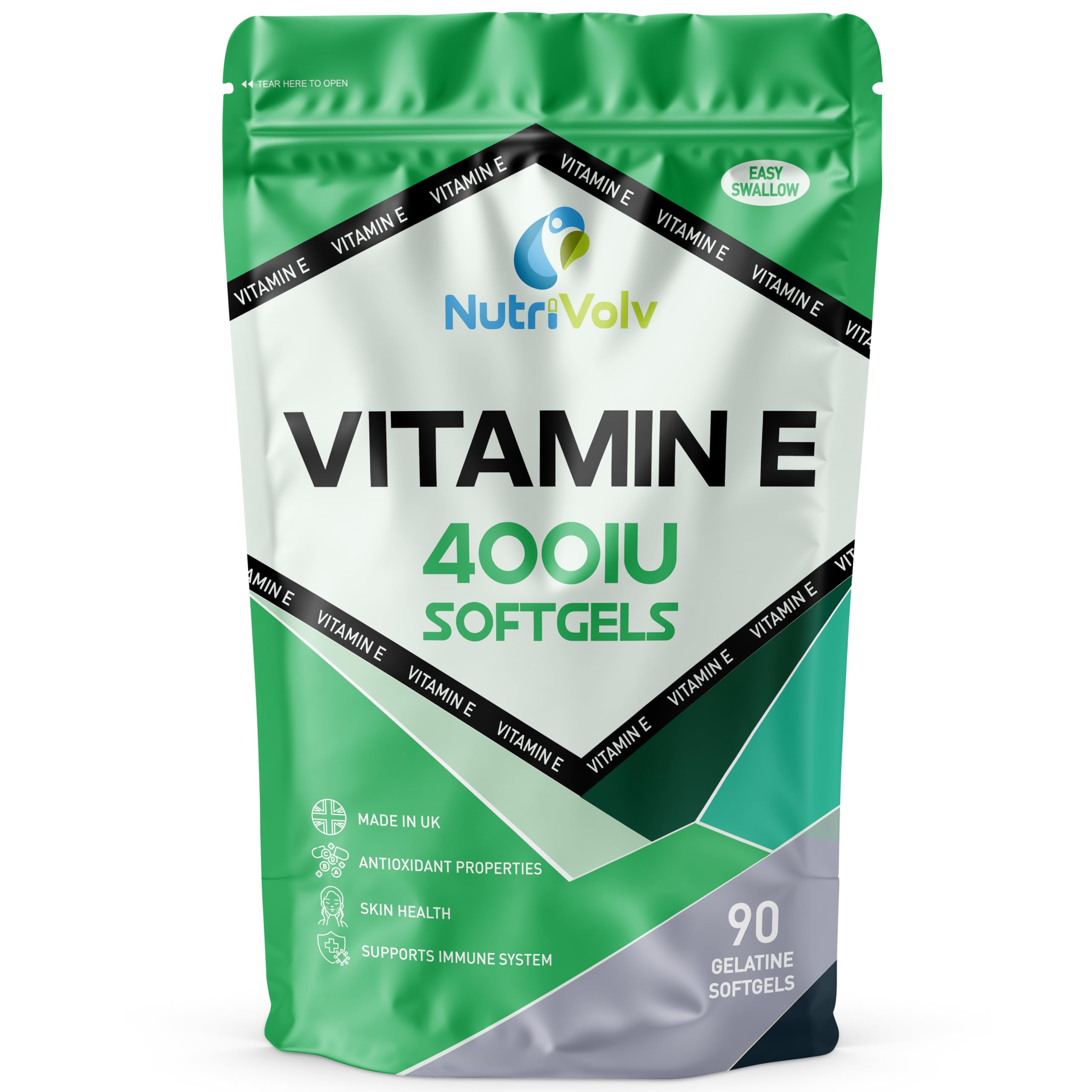 Vitamin E 400IU - 90 Softgels | Antioxidant Supplement for Skin Support & Cell Protection | Helps Reduce Oxidative Stress, Promotes Healthy Skin & Immune Support