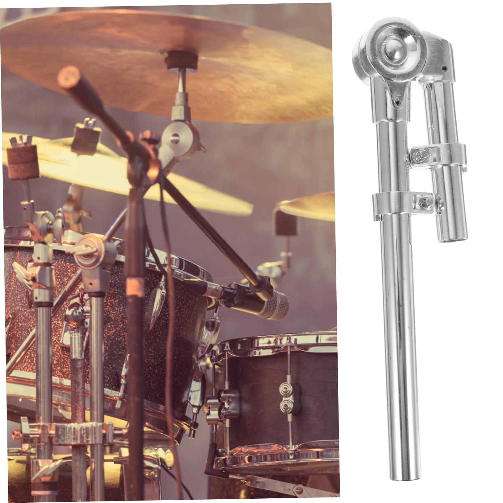 Stabile Tom Trommelhalter aus Metall in Silber Robuste Halterung für Schlaginstrumente für Drum Zubehör und Trommeldisplays
