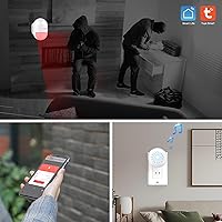 Vista 2 de SINGCALL Sensor de movimiento inalámbrico Alarma de entrada Alarma Interior Sensor de Movimiento Inteligente Detector 2.4G WiFi Sistema Inalámbrico